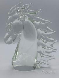 Testa di cavallo in vetro di Murano