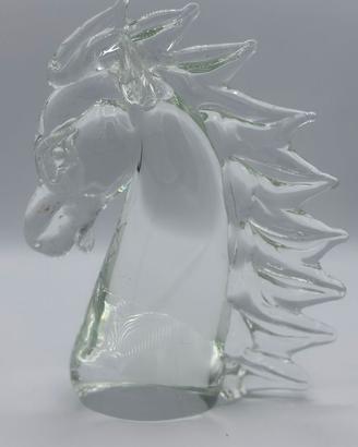 Testa di cavallo in vetro di Murano
