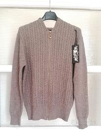 Cardigan con cappuccio, taglia L 