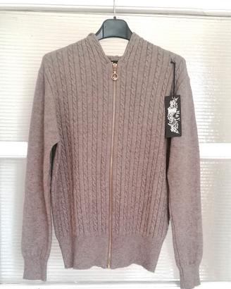 Cardigan con cappuccio, taglia L 