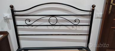 letto in ferro 1 piazza e mezzo con doghe e matera