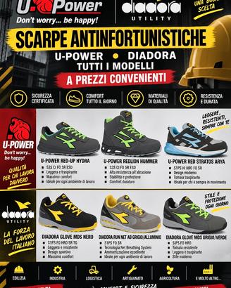 Scarpe antinfortunistiche NUOVE diadora e u-power