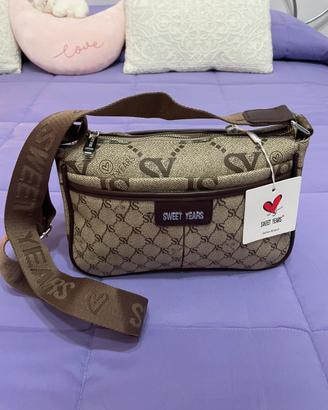 Borsa tracolla marrone Sweet Years