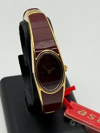 astor vintage watch red 70s nos swiss made 14mm