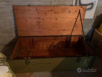 Grande Baule Militare 1978 in Legno 140x80x40