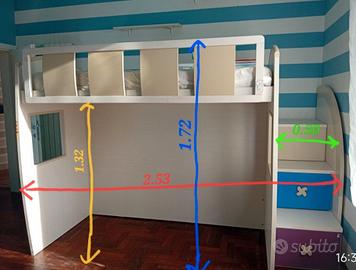 Cameretta a ponte con corridoio a botole
