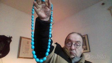 collana simil turchese 80 cm
