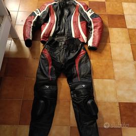 tuta da moto di pelle da uomo