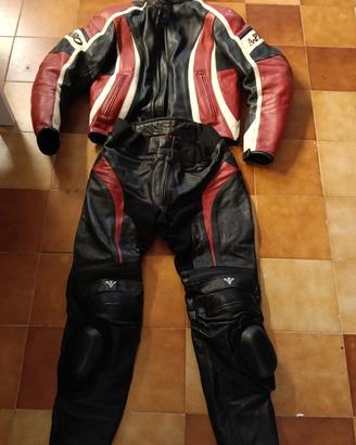 tuta da moto di pelle da uomo