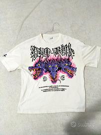 maglietta bianca bershka