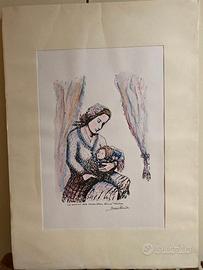 dipinto "La mamma" di Mario Rizzati