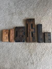 Stampi tipografici antichi “E”