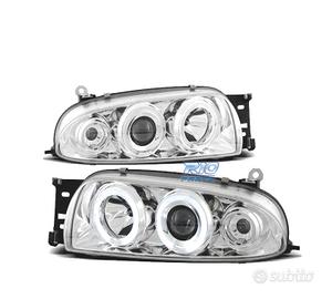 FARI FORD FIESTA MK4 95-99 OCCHI ANGELICI CROMATI