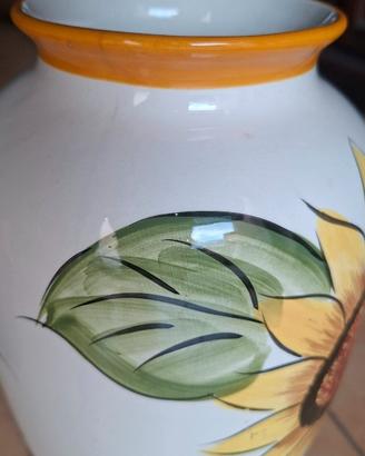 Vaso in ceramica decorato a mano (H 30 cm)