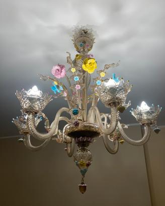 Lampadario in vetro di murano