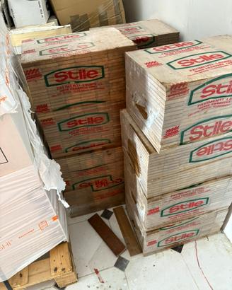 Parquet iroko imballato