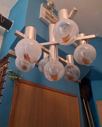 Lampadario Mazzega Murano  6 luci vintage