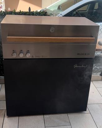 Barbecue Flammkraft Block D 2023 con girarrosto