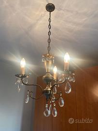 Lampadario in bronzo a gocce