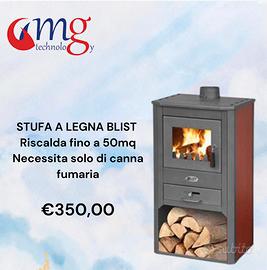 Stufe a Pellet e legna con camino aria ventilata 