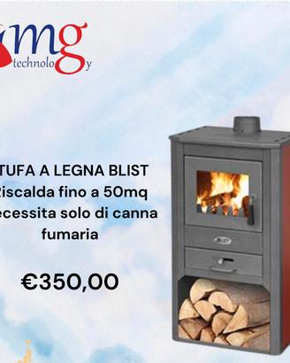 Stufe a Pellet e legna con camino aria ventilata 
