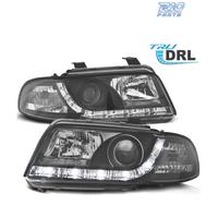 FARI AUDI A4 B5 99-01 LUCE DIURNA REALE SFONDO NER