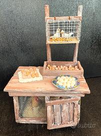 Banco dell'ovaiolo per presepe