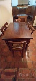 tavolo allungabile  in legno massello