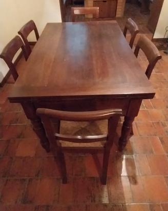 tavolo allungabile  in legno massello