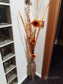 Vaso Coin anfora in vetro satinato altezza 50cm