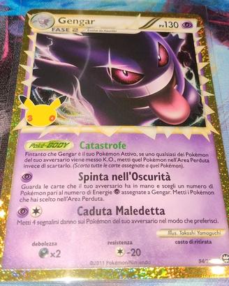 Pokémon Gengar Gold 30th anniversario 