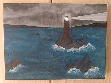 Quadro: 'Faro nella notte'