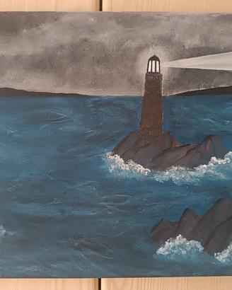 Quadro: 'Faro nella notte'