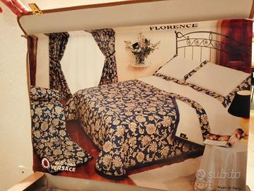 lenzuola piumone federe completo parure blu