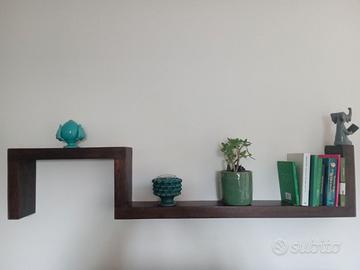 Mensola etnica in legno massiccio