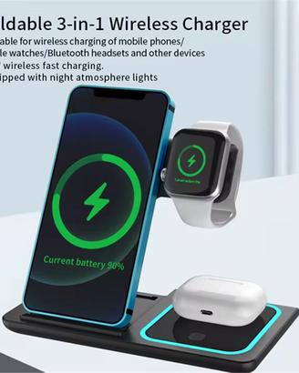 Caricatore wireless 3 in 1