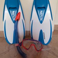 set maschera e pinne 