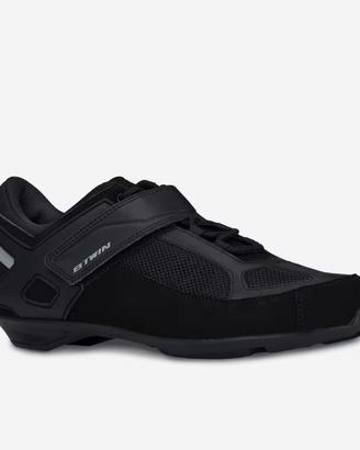 Scarpe bici da corsa e gravel 100 nere nuove