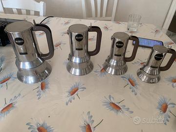 Set Alessi Ceffettiere 9090 acciaio inox 4pz nuove