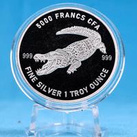 Tchad 2022 - 5000 Francs Mandala Crocodile 1 oz Ag