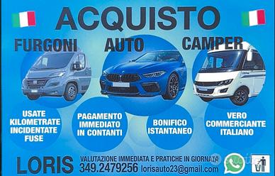 Acquistiamo auto/camper/furgoni