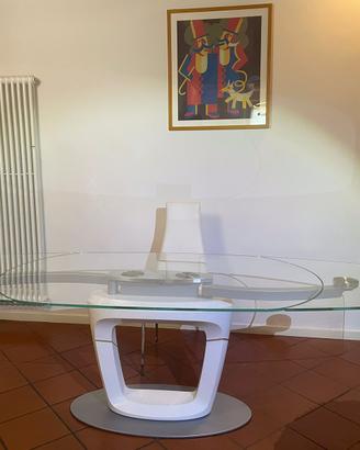 Tavolo Calligaris in cristallo temperato