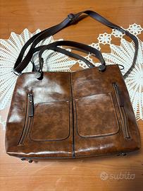 Borsa a tracolla marrone