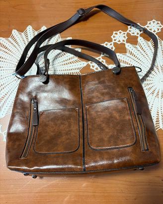 Borsa a tracolla marrone