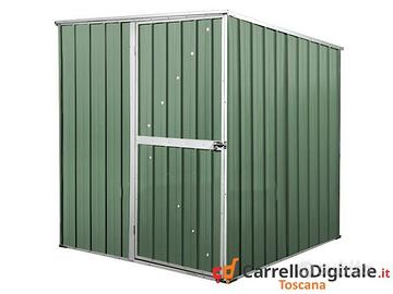 Casetta da giardino lamiera 175x185cm 2,92mq verde