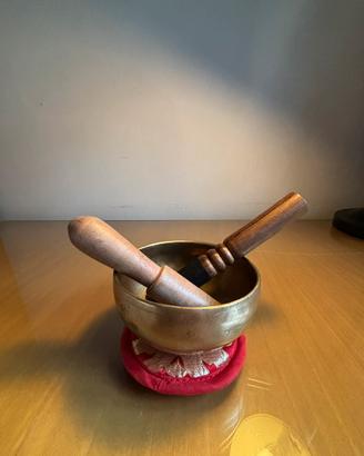 Campana Tibetana con cuscino e due batacchi