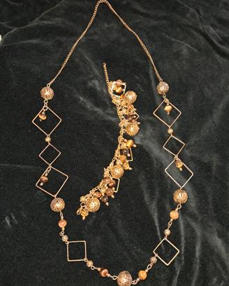 Bigiotteria 2 parure collana e bracciale