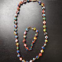 set vintage murrine millefiori, vetro di Murano