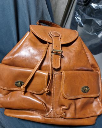 zaino vintage vera pelle 