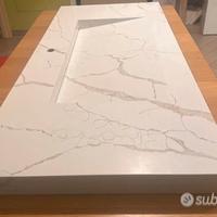 Lavandino Quarzo effetto marmo